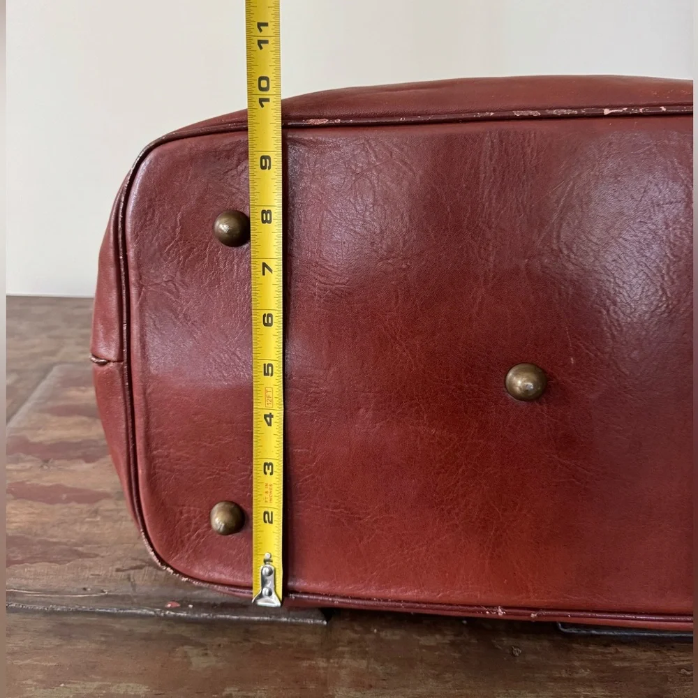 C&C vintage made in Italy brown leather weekender duffel bag unisex‎ men women